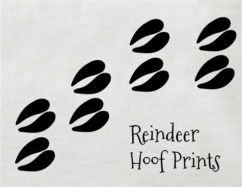 Printable Reindeer Hoof Prints